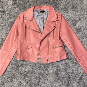 Pink leather jacket(Chocolate USA brand)